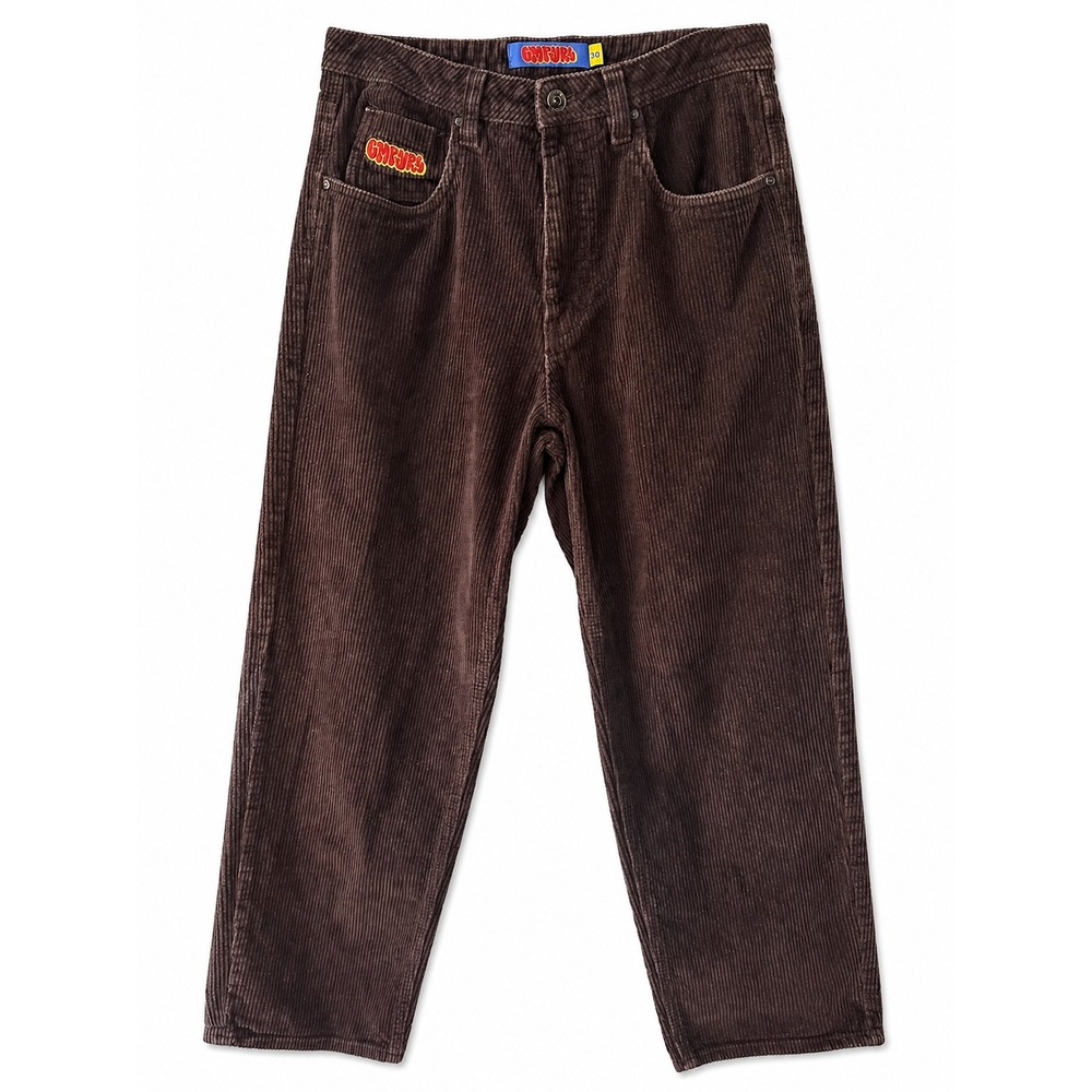 Empyre Relax Wide Wale Corduroy Jeans Skater Baggy Wide Leg Y2K Dark Brown 30